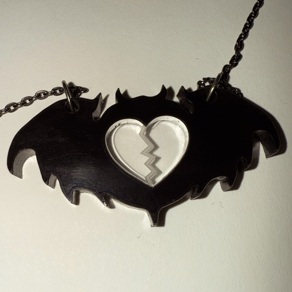 Clandestine Industries Batheart “Broken heart” Necklace